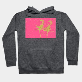 Coral Bean Pink Yellow Abstract Hoodie